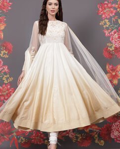 Off White Kurta Suit Dress