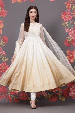 Off White Kurta Suit Dress