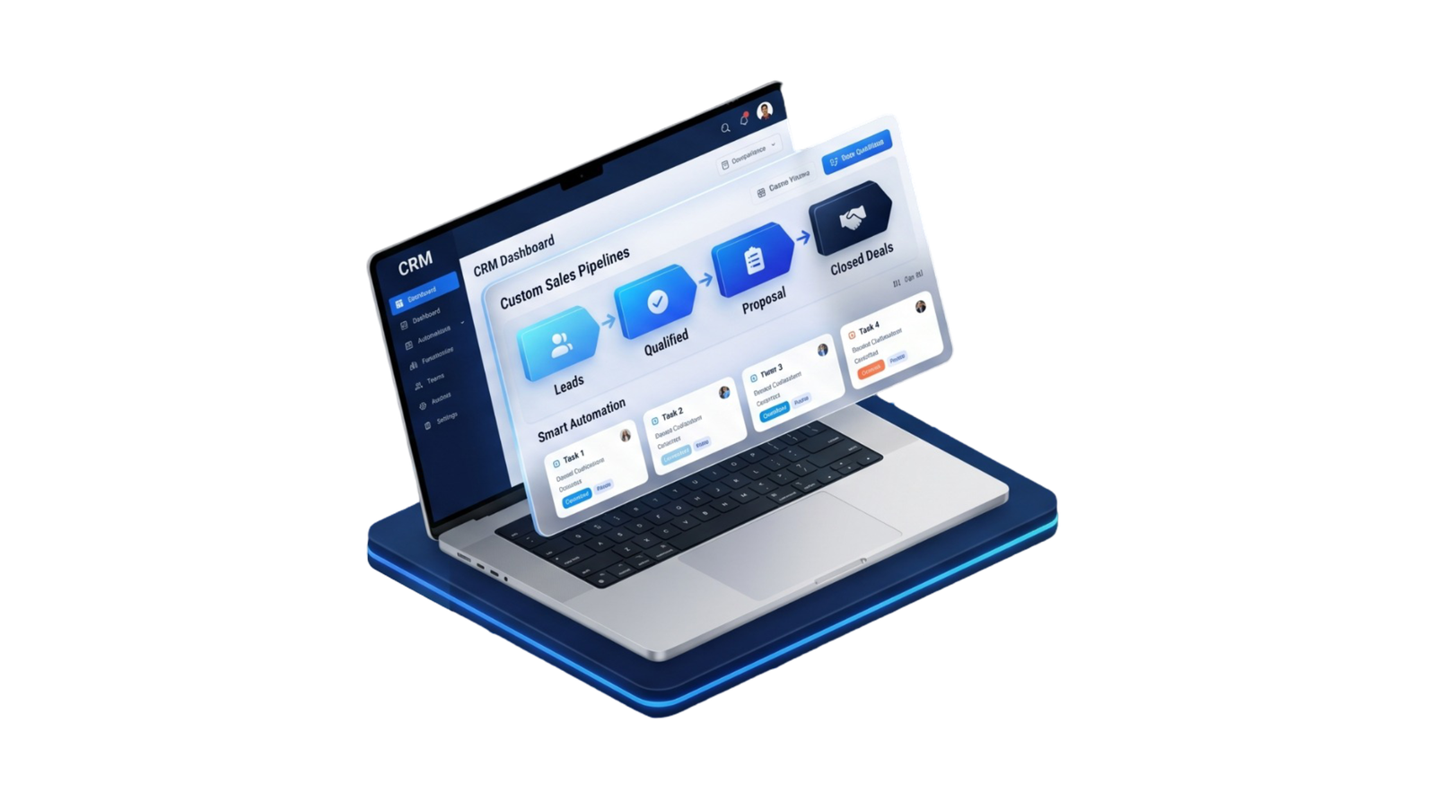CRM setup and customisation dashboard