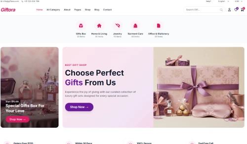 Gifts and accessories template